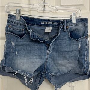 American Rag Light Blue Distressed Denim Shorts